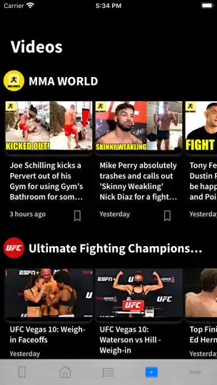 Captura de pantalla de MMA News - UFC News - Bellator en iPhone 5