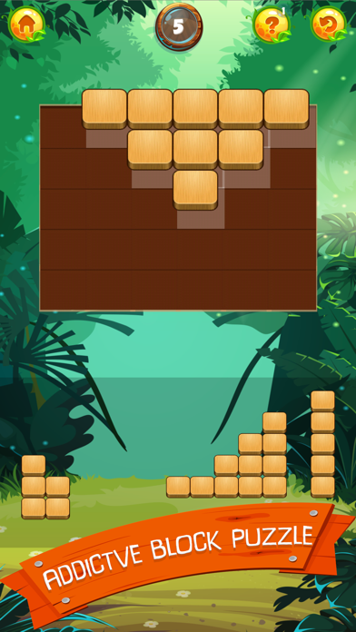 Wood Block Jungle: Puzzle Game app screenshot