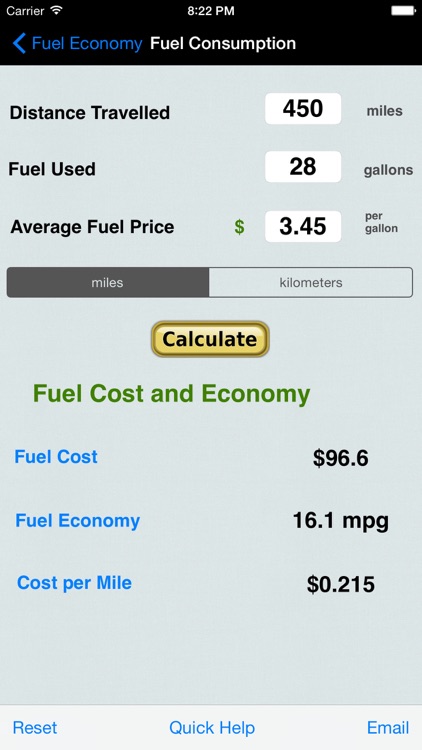 Fuel Calculator: MPG, L100k screenshot-3