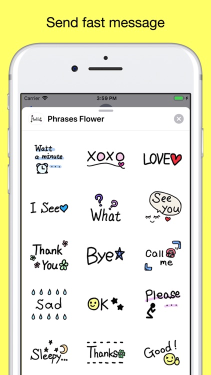 Quick phrases - text stickers