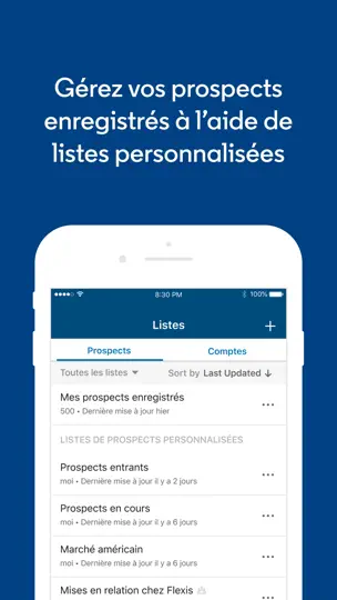 Capture d'écran de LinkedIn Sales Navigator sur iPhone 3