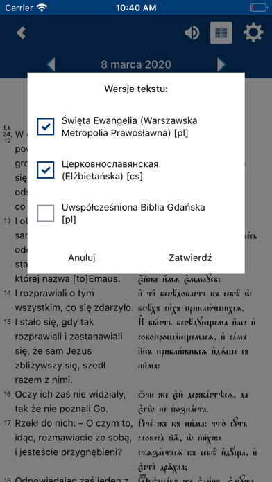 Kalendarz prawosławny Screenshot