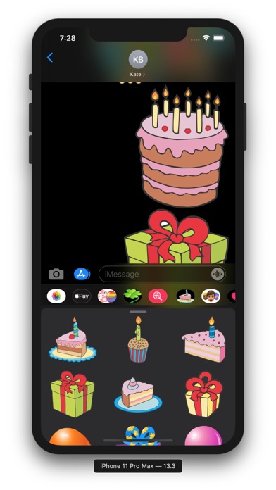 Birthday Emoji Sticker screenshot 2