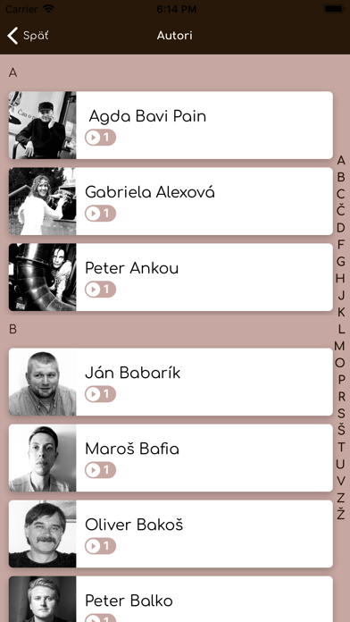 AudioPoviedky Screenshot