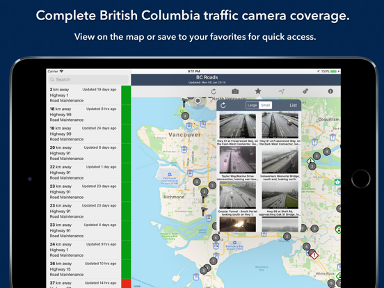 British Columbia Roads iPad screenshot 4 - Travel app