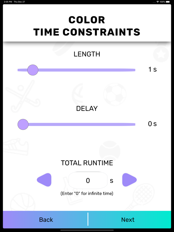 StrobeLite Sports Training iPad screenshot 3 - Sports app