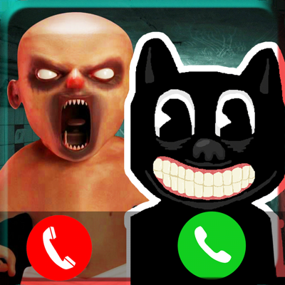 Scary Cartoon Cat & Baby Call