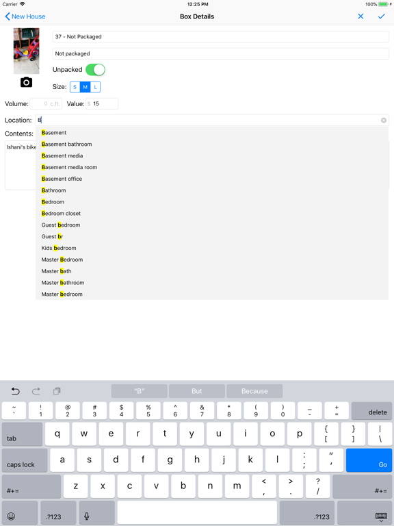Moving Organizer Lite iPad screenshot 5 - Productivity app