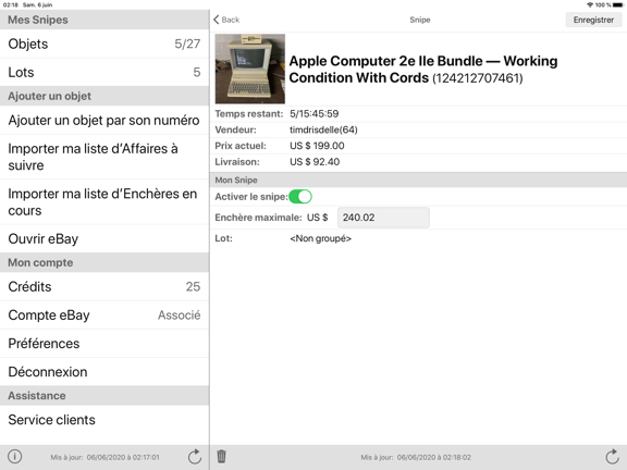 Screenshot #6 pour Myibidder Auction Sniper