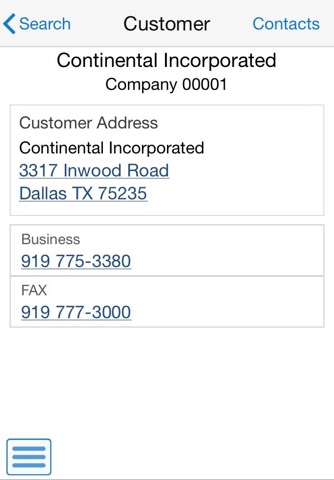 Contact Customer Phone JDE E1 screenshot 2