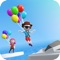 Collect balloons and jump over shortcuts on the way