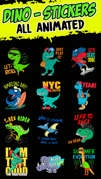 Screenshot #1 pour Dinosaur: Animated Stickers