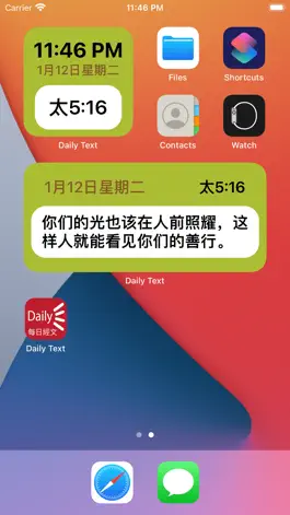 Game screenshot Daily Text (Chinese) widget hack
