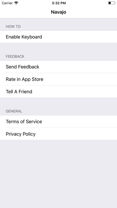 Screenshot #1 pour Navajo Keyboard App