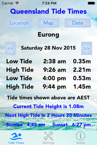 QLD Tide Times - náhled