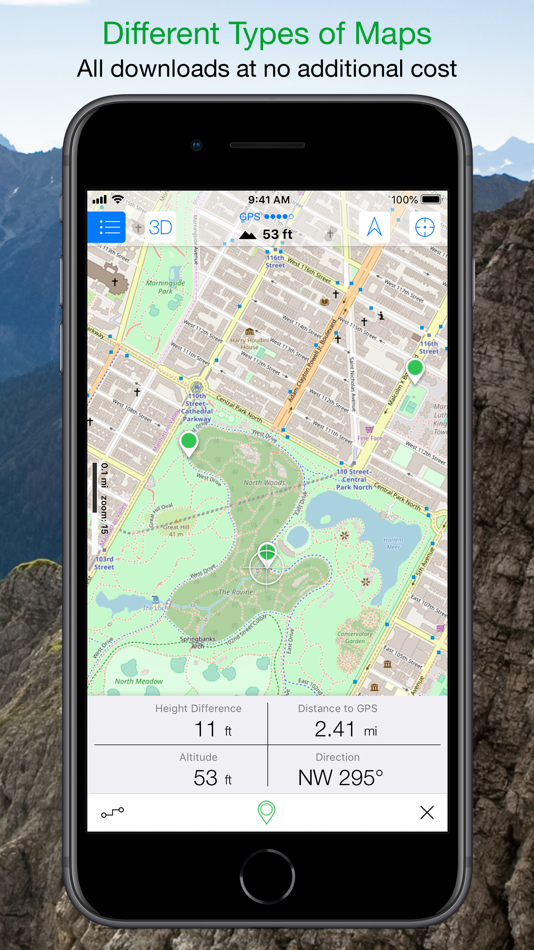 #5. Maps 3D PRO - Hike & Bike (iOS) By: movingworld GmbH