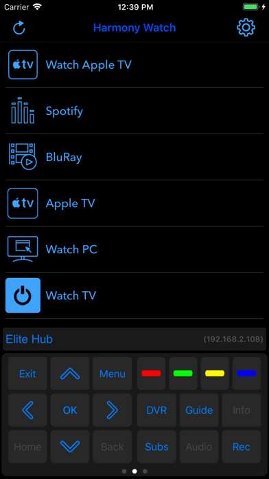 Harmony Watch & Siri Control Screenshot