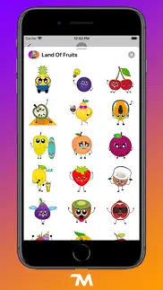 land of fruits stickers iphone screenshot 2