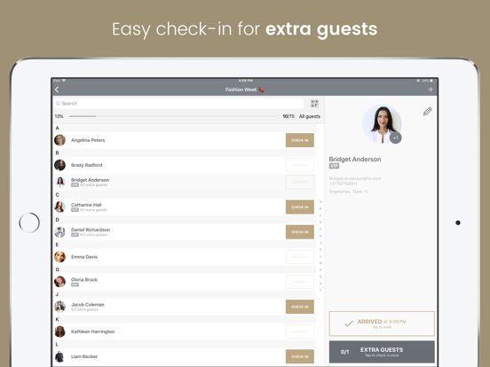 Eventor.app | Guest List iPad screenshot 3 - Business app