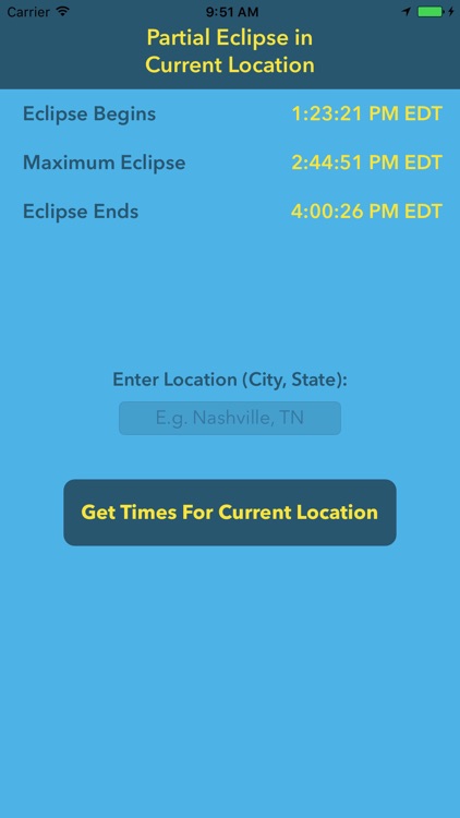 Eclipse Times