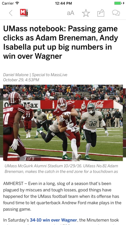 UMass Football News