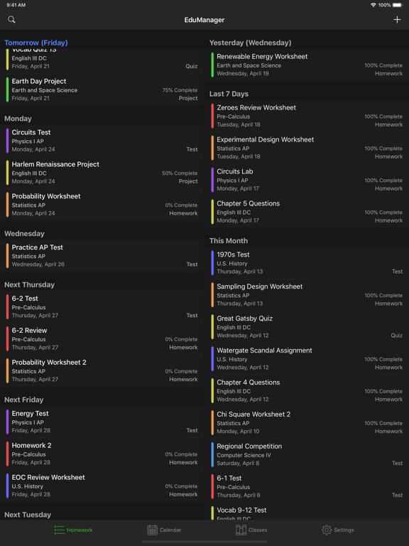 EduManager iPad screenshot 5 - Productivity app