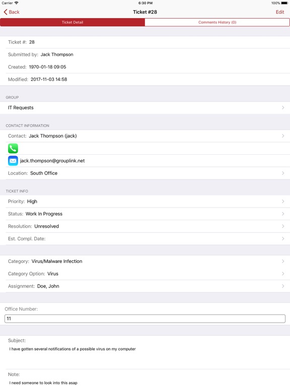 Screenshot #5 pour GroupLink everything HelpDesk®