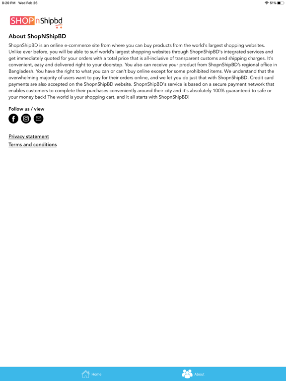 SHOPnShipbd iPad screenshot 3 - Shopping app