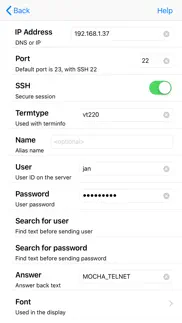 mocha telnet iphone screenshot 4
