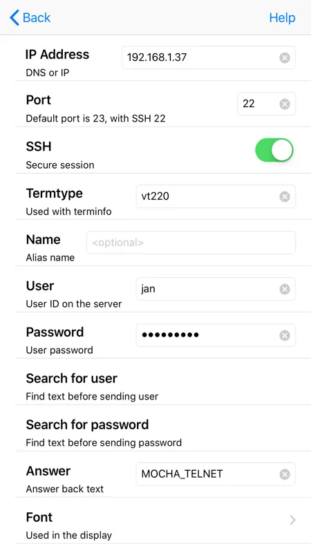 Mocha Telnet screenshot 4 of 5
