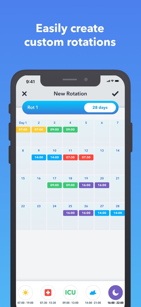 Shift Calendar - Work Schedule - Productivity App | MWM