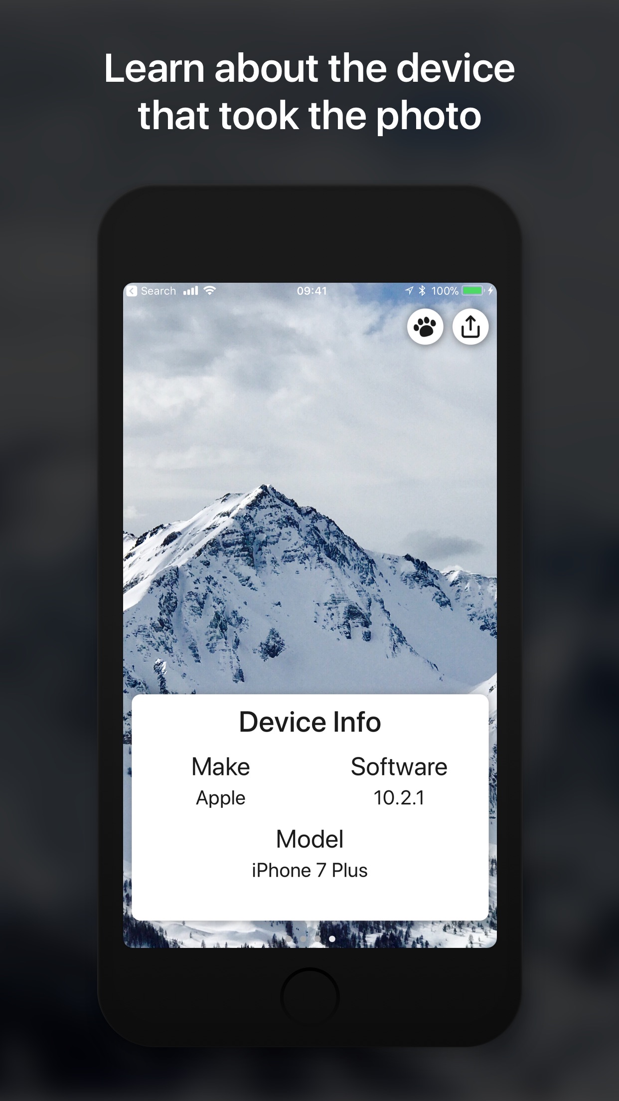 Screenshot do app Metadata