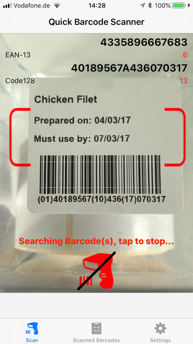 Quick Barcode Scanner Screenshot