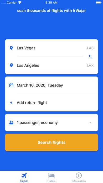 IrViajar iPhone screenshot 1 - Travel app