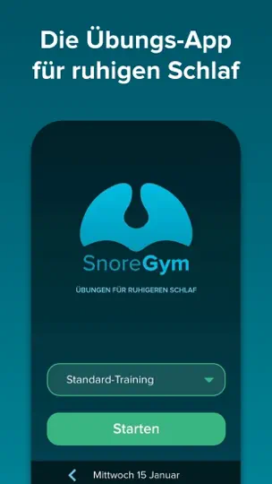 Screenshot von SnoreGym auf dem iPhone 6