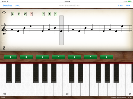 Note Trainer Lite iPad screenshot 1 - Music app
