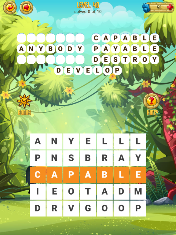Word Treasure Puzzle iPad screenshot 4 - Games app