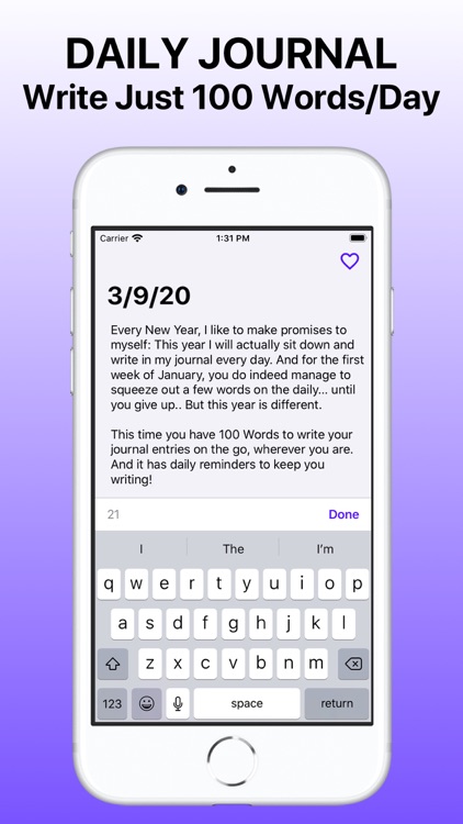 100 Words - Daily Journal