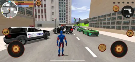 Flying spider stickman hero