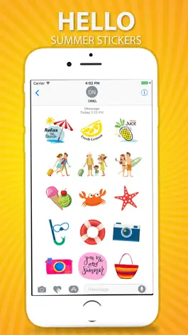 Game screenshot Hello Summer Stickers Pack apk
