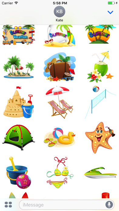 Screenshot #1 pour Summer Vacation Emoji
