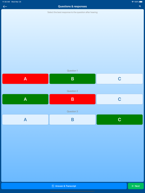 Listening for the TOEIC ® Test iPad screenshot 4 - Education app