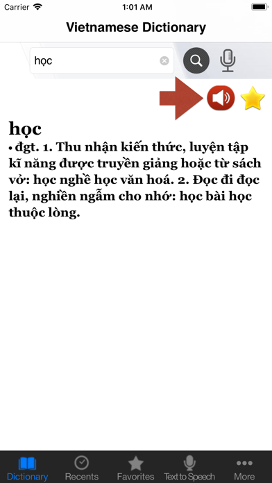Vietnamese Dictionary. Screenshot