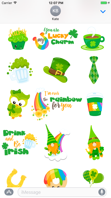 St.Patrick Lucky Green Sticker Screenshot