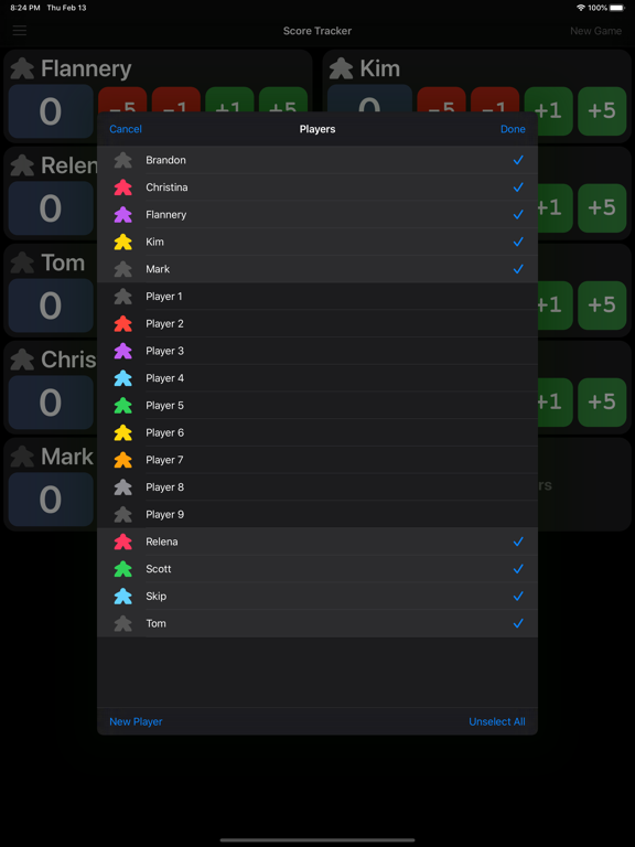 Game Score Tracker iPad screenshot 3 - Utilities app