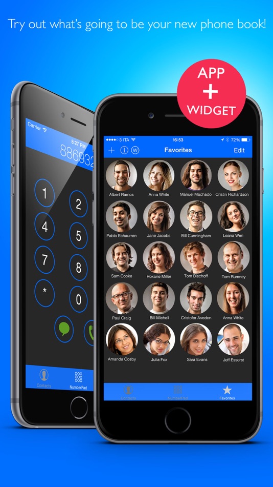 #1. Custom Phonebook + Widget (iOS) 由: Giacomo Guglielmi