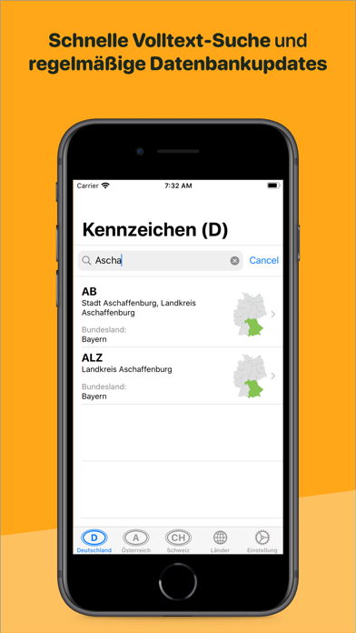 Kennzeichen-Suche Screenshot