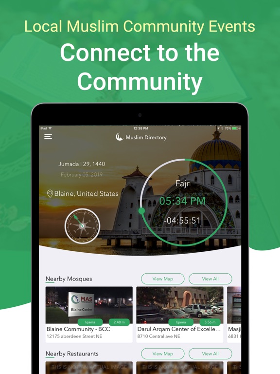 Screenshot #6 pour Muslim Directory: Qibla, Athan