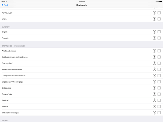 FirstVoices Keyboards iPad screenshot 3 - Utilities app