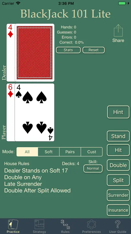 Blackjack Trainer 101